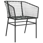 vidaXL Ensemble à manger de jardin 5 Pièces noir résine tressée verre