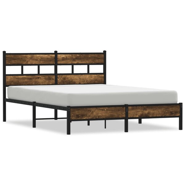 vidaXL Cadre de lit sans matelas avec tête de lit 140x190 cm