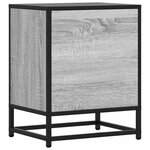 vidaXL Table de chevet sonoma gris 40x31x50 cm bois d'ingénierie métal