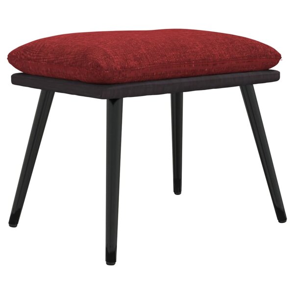 vidaXL Repose-pied Rouge bordeaux 45x29 5x35 cm Tissu et similicuir