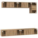 vidaXL Ensemble meuble TV 5 Pièces chêne artisanal 100 x 30 x 30 cm