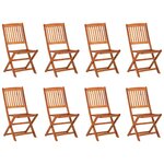 vidaXL Ensemble à manger de jardin 9 Pièces bois massif d'acacia