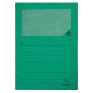 Paquet De 100 Chemises À Fenetre Forever - 22x31cm - Vert Vif - X 4 - Exacompta