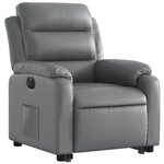 vidaXL Fauteuil inclinable électrique gris similicuir