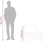 vidaXL Canapé central avec coussins blanc crème Bois d'acacia solide