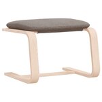 vidaXL Repose-pied Taupe 51x41x40 cm Tissu