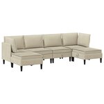 vidaXL Ensemble de meubles pour le salon 6 pc Sable Tissu