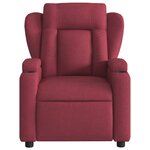 vidaXL Fauteuil de massage inclinable Rouge bordeaux Tissu