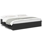 vidaXL Cadre de lit sans matelas noir 200x200 cm