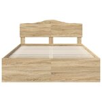vidaXL Cadre de lit Sonoma 140 x 200 cm Bois de pin massif