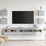 vidaXL Meubles TV muraux 4 Pièces Sonoma gris 30 5x30x30 cm