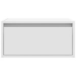 vidaXL Tables de chevet murales avec lumières LED 2 Pièces blanc