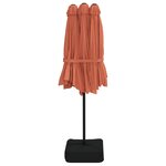vidaXL Parasol de jardin à double tête terre cuite 449x245 cm
