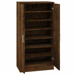 vidaXL Armoire à chaussures Chêne fumé 55x35x108 cm Bois d'ingénierie