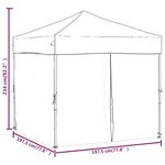 vidaXL Tente de réception pliable avec parois Crème 2x2 m