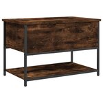 vidaXL Banc de rangement chêne fumé 70x42 5x47 cm bois d'ingénierie