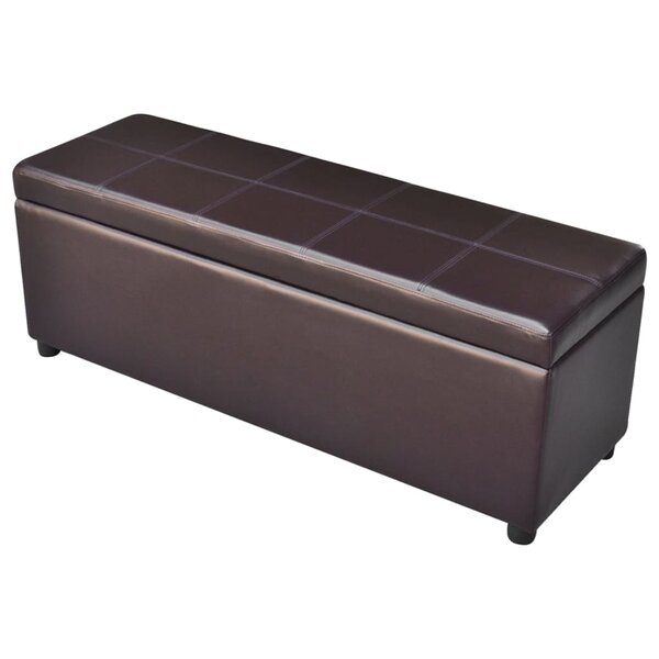 vidaXL Long banc de rangement Bois Marron