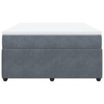 vidaXL Sommier à lattes de lit et matelas Gris foncé 160x200cm Velours