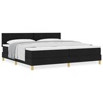 vidaXL Lit boxspring avec matelas avec matelas Noir 200 x 200 cm tissu