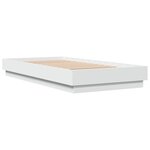 vidaXL Cadre de lit sans matelas avec lumières LED blanc 90x190 cm