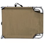 vidaXL Chaise longue pliable avec auvent Taupe Aluminium