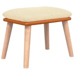 vidaXL Repose-pied Crème 45x29 5x35 cm Tissu et similicuir