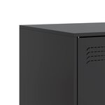 vidaXL Meubles TV 2 Pièces noir 67x39x44 cm acier