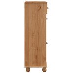 vidaXL Meuble à chaussures "ASKIM" 85x35x108 cm en bois massif de pin