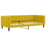 vidaXL Lit de jour avec gigogne et matelas jaune 90x200 cm velours