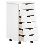 vidaXL Ensemble bureau et cabinet roulant MOSS 2 Pièces Blanc