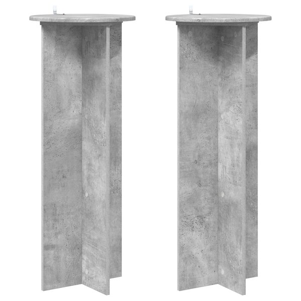 vidaXL Support de Plante 2 pièces Gris béton Ø40 x 100 cm