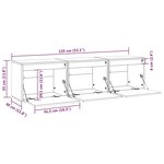 vidaXL Meubles TV 3 Pièces Bois massif de pin