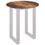 vidaXL Plateau de table Bois ancien 80 x 80 x 1 5 cm Bois d'ingénierie