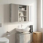 vidaXL Armoire murale de salle de bain Gris Béton 40 x 10 x 60 5 cm