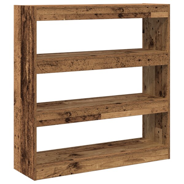 vidaXL Meuble de rangement /Séparateur de pièce - Bois rustique - 100x30x103cm - Bois d'ingénierie