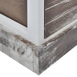 vidaXL Table de chevet 2 Pièces Marron et Blanc