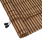 vidaXL Store enrouleur avec des rideaux Marron 80 x 220 cm Bambou