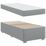 vidaXL Cadre de lit avec matelas Gris clair 100 x 200 cm tissu