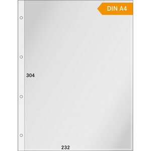 Gaines cristal format A4 ouverture en haut - paquet de 100.