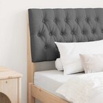 vidaXL Tête de lit capitonnée Gris foncé 90 cm Pin massif