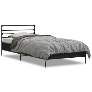 vidaXL Cadre de lit sans matelas noir 90x200 cm