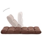 vidaXL Chaise pliable de sol Marron Microfibre