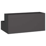 vidaXL Cache-pot de jardin Noir 100 x 60 x 45 cm Acier