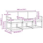 vidaXL Ensemble de canapés d'extérieur 3 Pièces