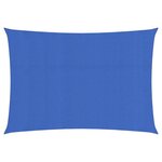 vidaXL Voile d'ombrage 160 g/m² rectangulaire bleu 6x8 m PEHD