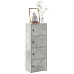 vidaXL Bibliothèque gris béton 40x24x102 cm bois d'ingénierie