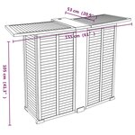 vidaXL Ensemble de bar d'extérieur 3 Pièces Bois de teck solide