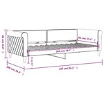 vidaXL Lit de repos noir 90x200 cm velours