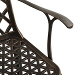 vidaXL Ensemble manger de jardin 5 Pièces bronze aluminium coulé