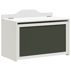 vidaXL Coffre de rangement avec devant tableau noir ROROS Blanc